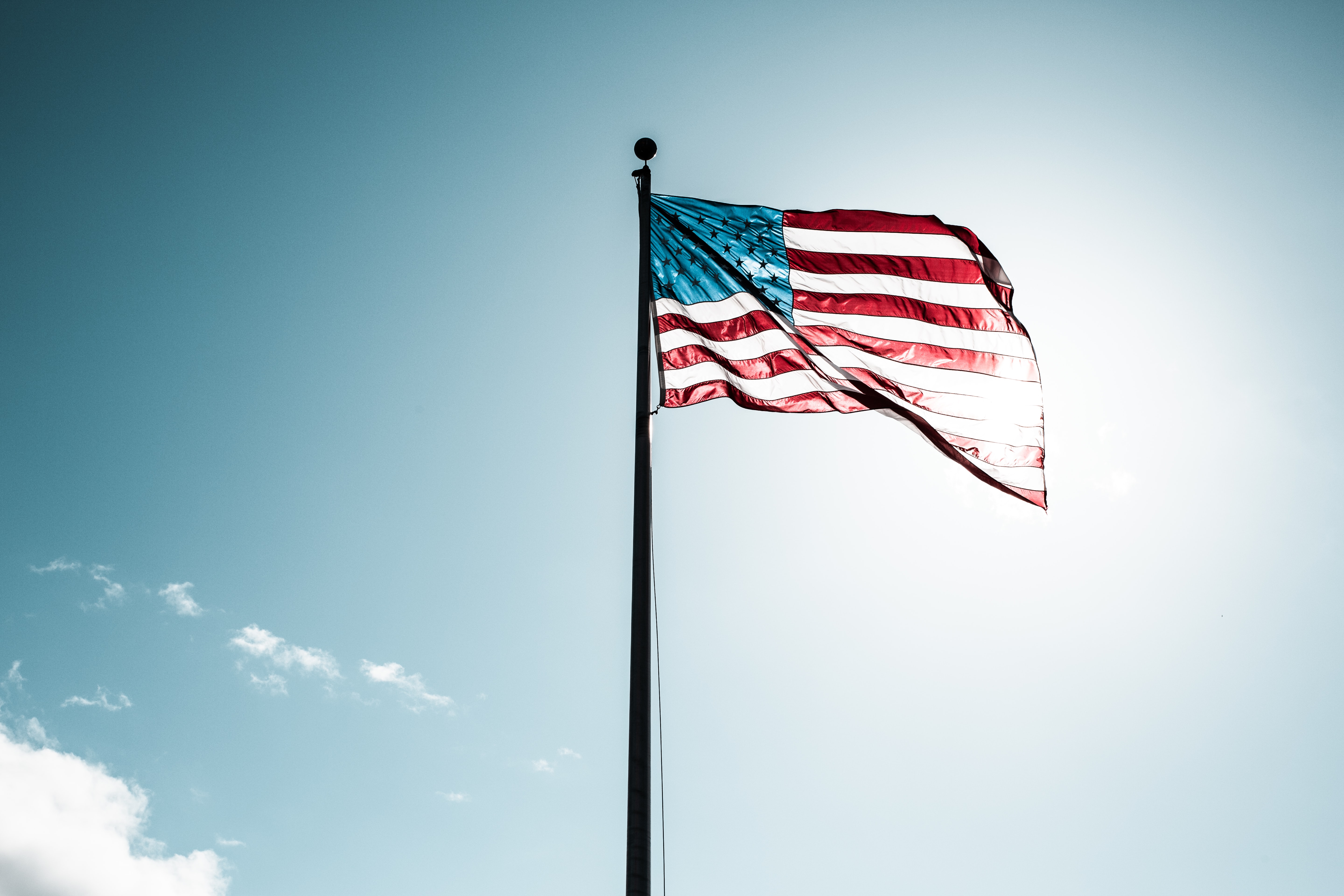 American Flag in Sunlight