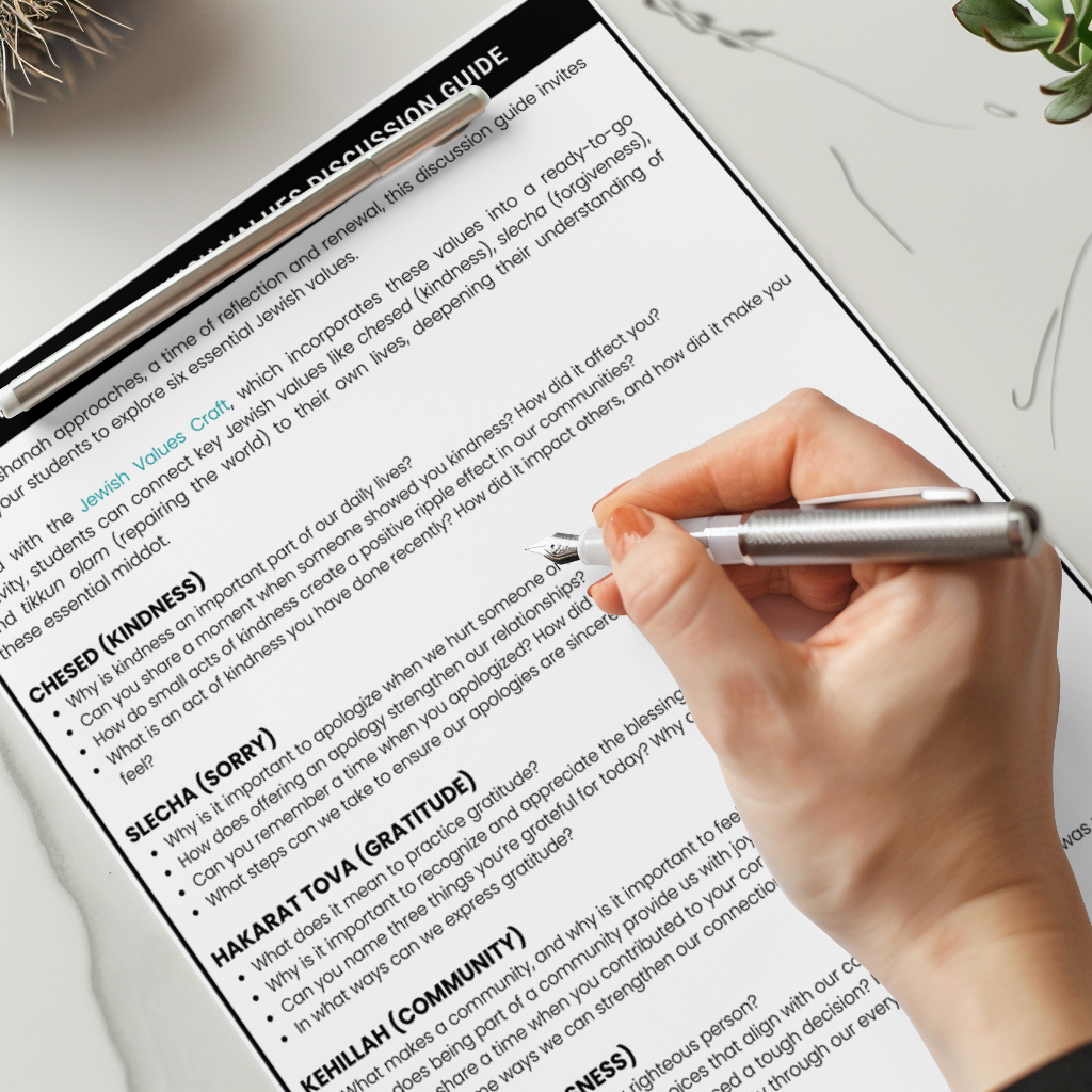 Rosh Hashanah Reflections Guiding Questions | The Jewish Educator Portal