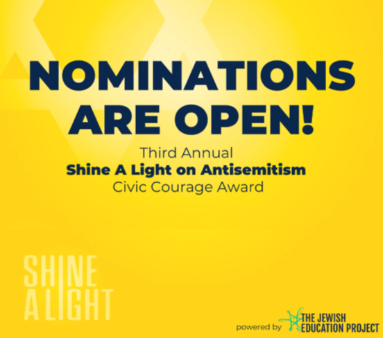 Shine a Light on Antisemitism Civic Courage Award | The Jewish Educator ...