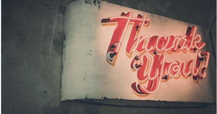 Neon Thank You Sign