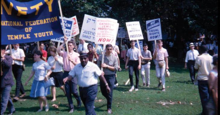 National Federation of Temple Youth at the March on Washington on August 28, 1963.