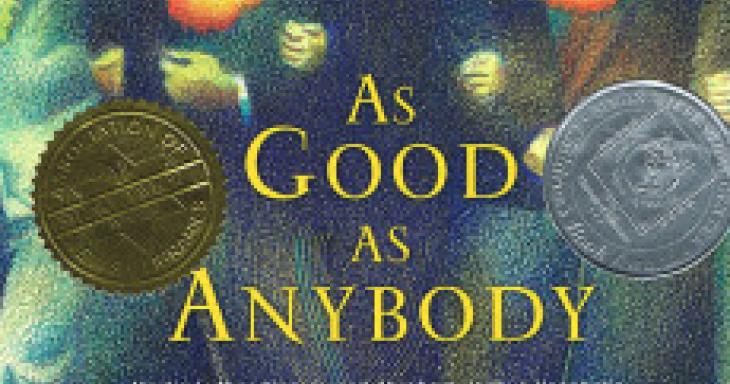 The cover of "As Good as Anybody" a story about MLK Jr. and Rabbi Heschel and their fight for equality.