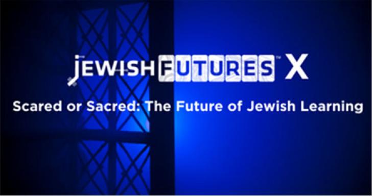A Room Divider with the Jewish Futures X Logo