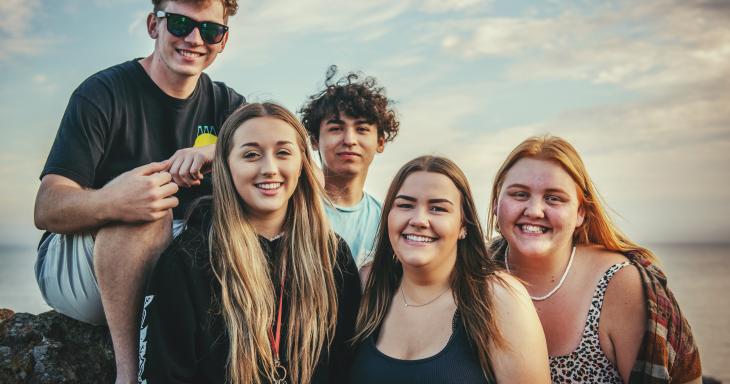 Teen Group at the Ocean