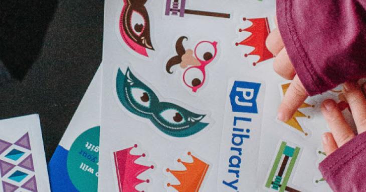 Purim-themed stickers