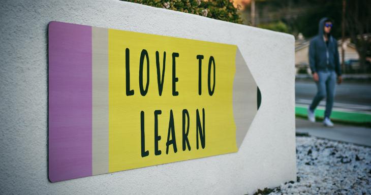 poster that says love to learn