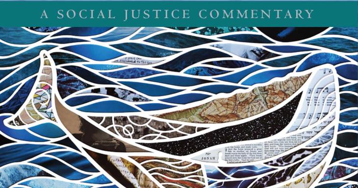 "The Book of Jonah: A Social Justice Commentary" features an art piece featuring a whale, entitled "Visions of Johanna" by Isaac Brynjegard-Bialik. 