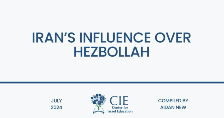 Video title slide for "Iran's Influence Over Hezbollah"