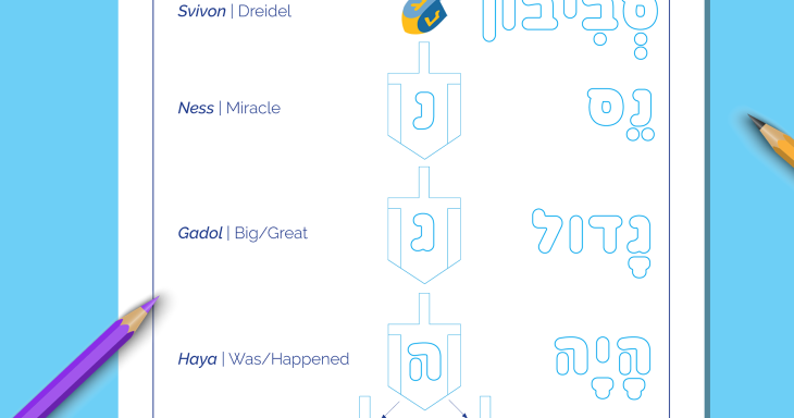 Dreidel Activity Sheet