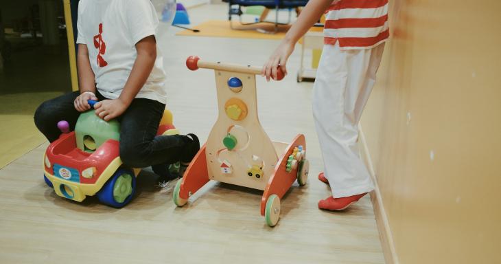 Children playing with toys