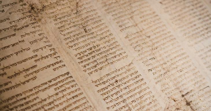 Close-up of Torah