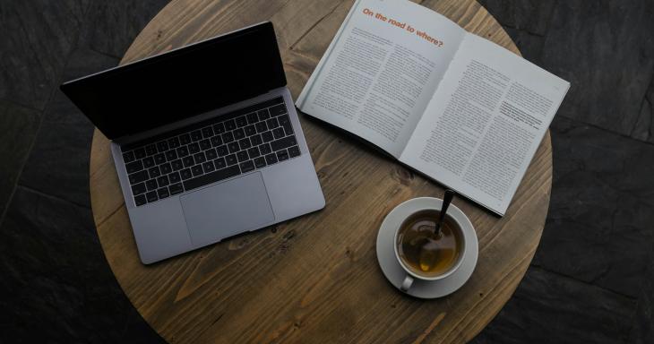 book tea laptop