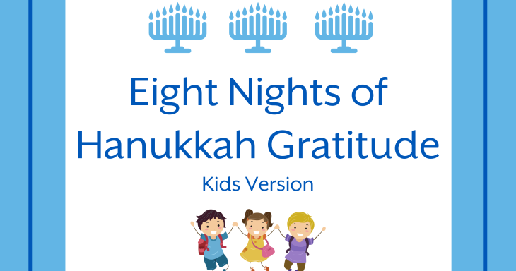 8 Nights of Hanukkah Gratitude - Kids