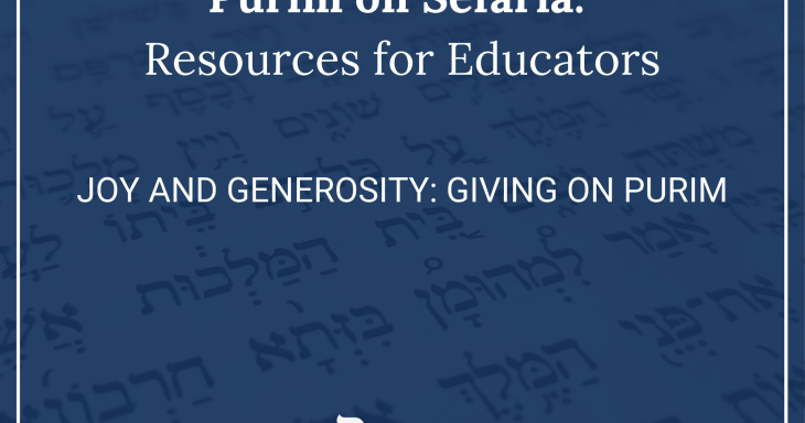 Joy and Generosity: Giving on Purim
