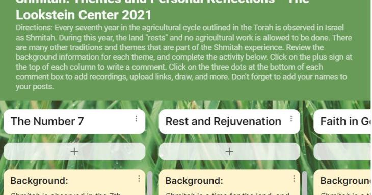 Shmitah Padlet - The Lookstein Center