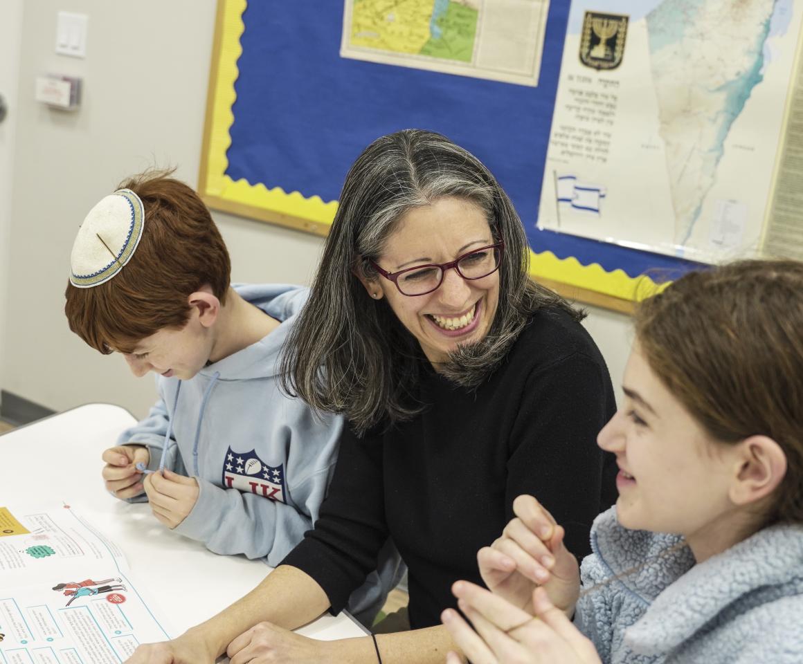 Children learning deep rich Jewish content. 