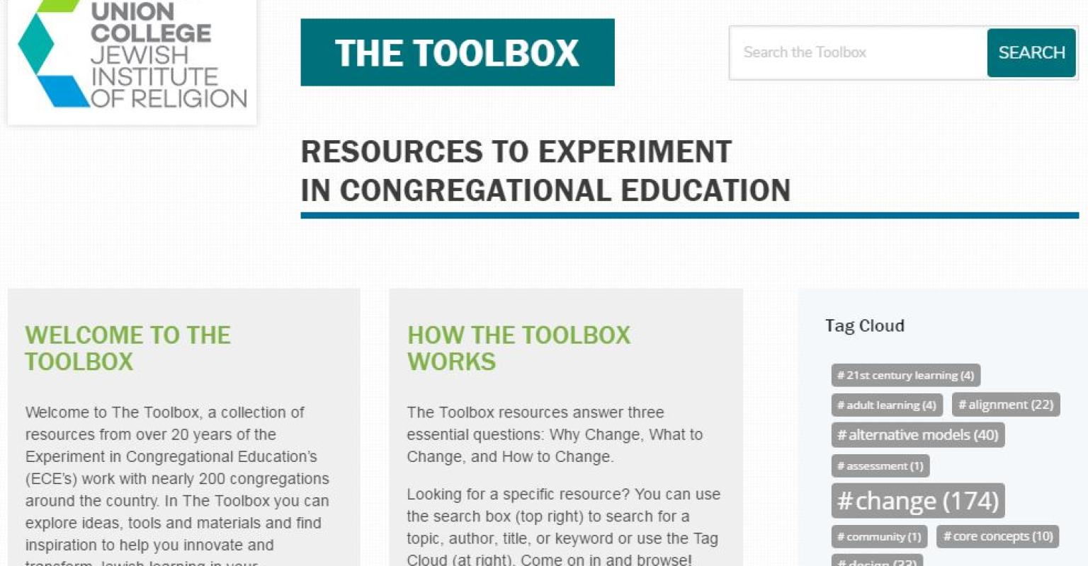 ECE Toolbox website (screen shot)