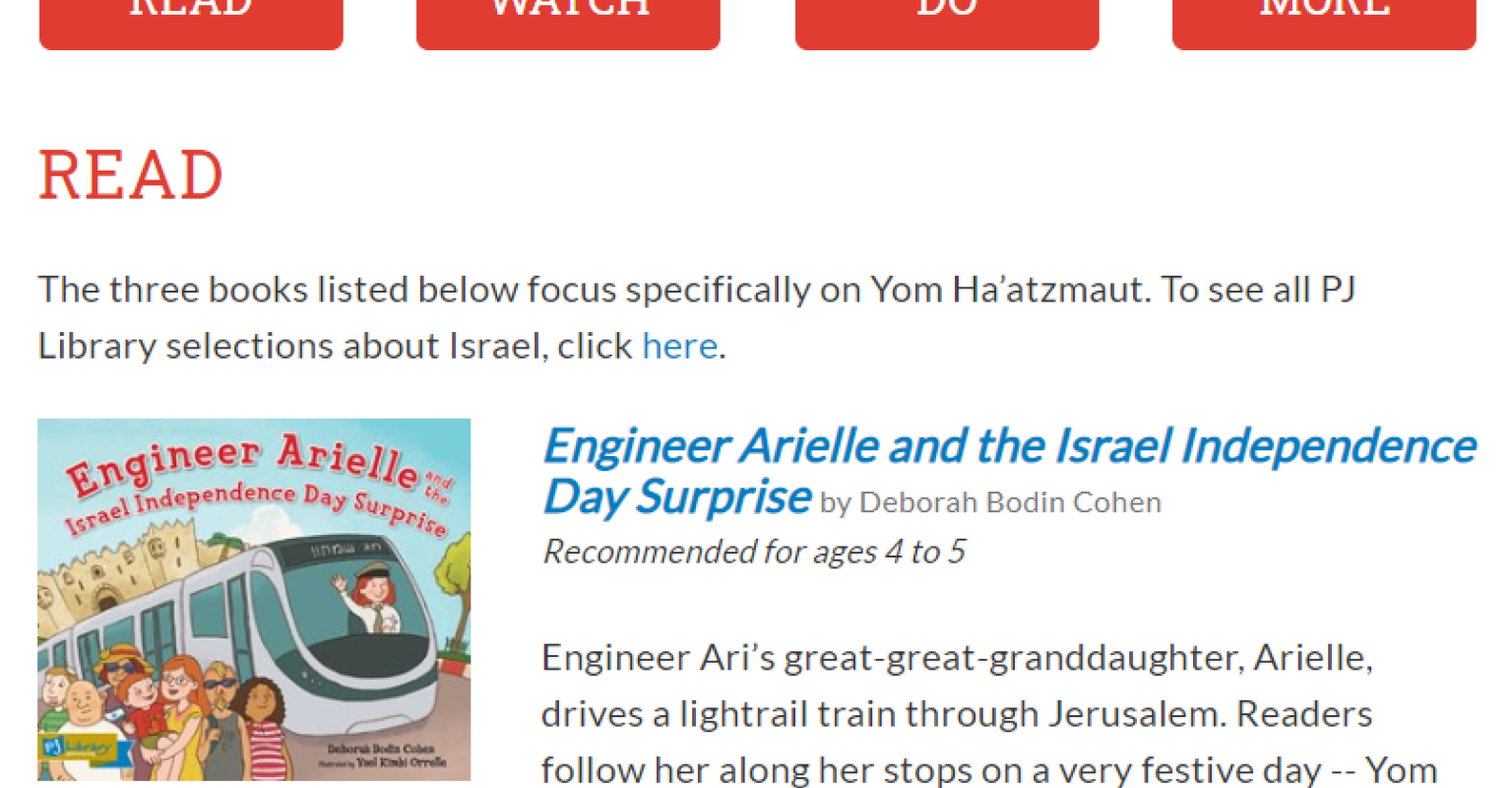 PJ Library Read Watch Do