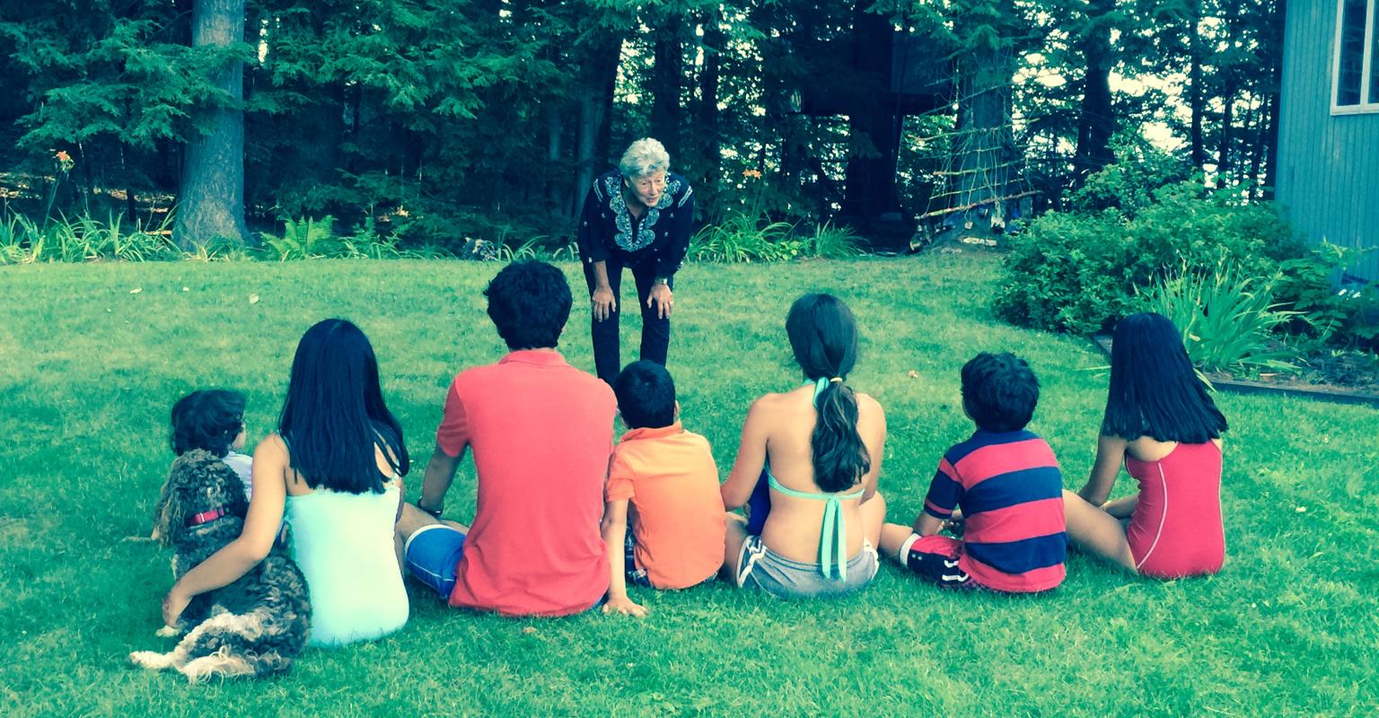 Ruth Nemzoff with grandkids
