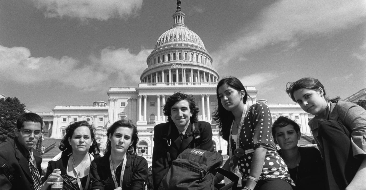 Students in front of US Capital