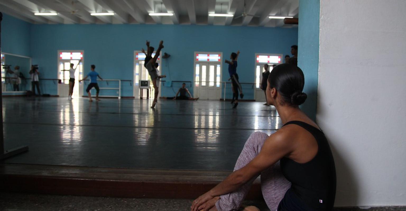 Misty Copeland observes other dancers in action