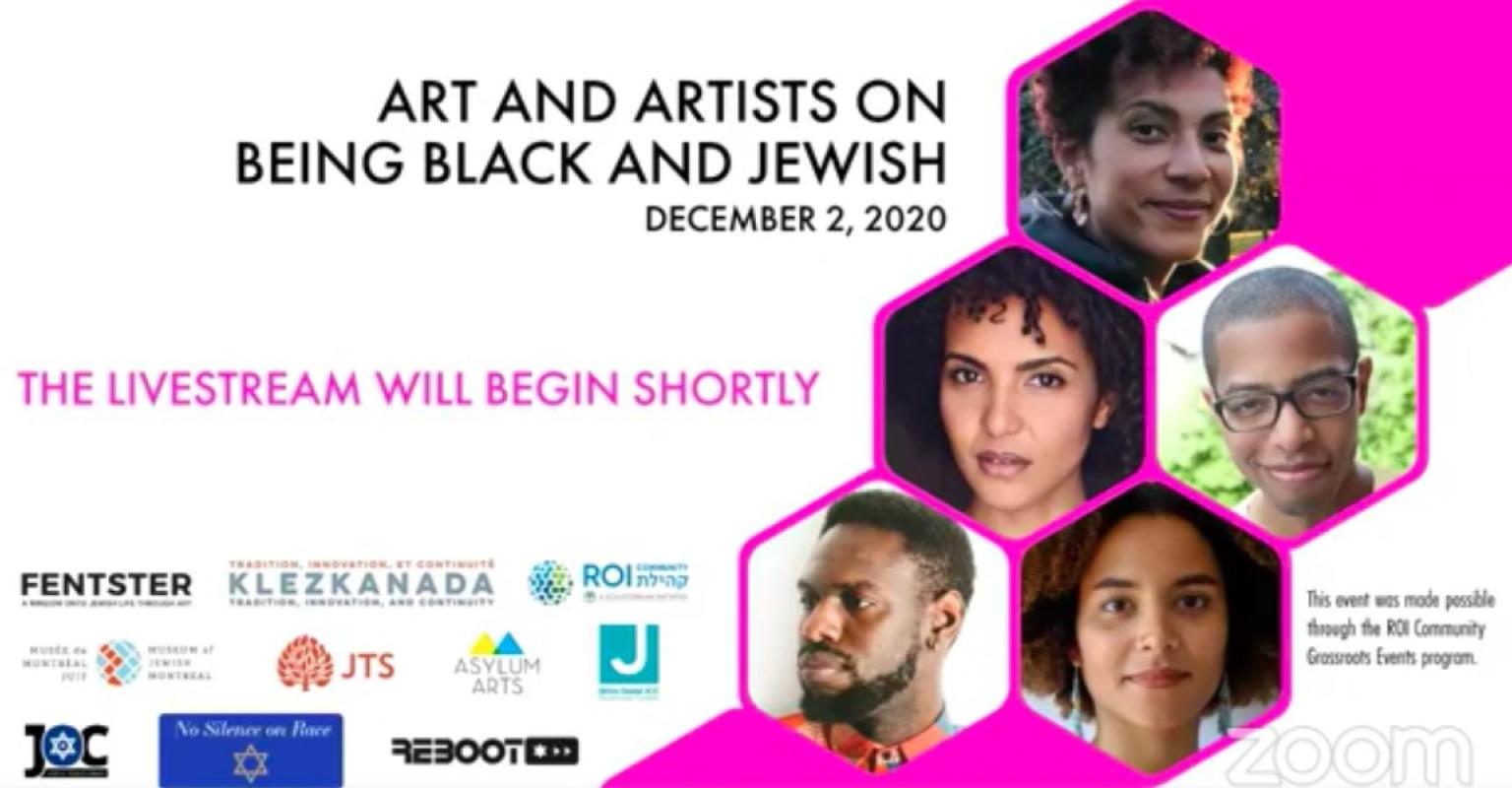 Graphic from Art and Artists Panel on Being Black and Jewish