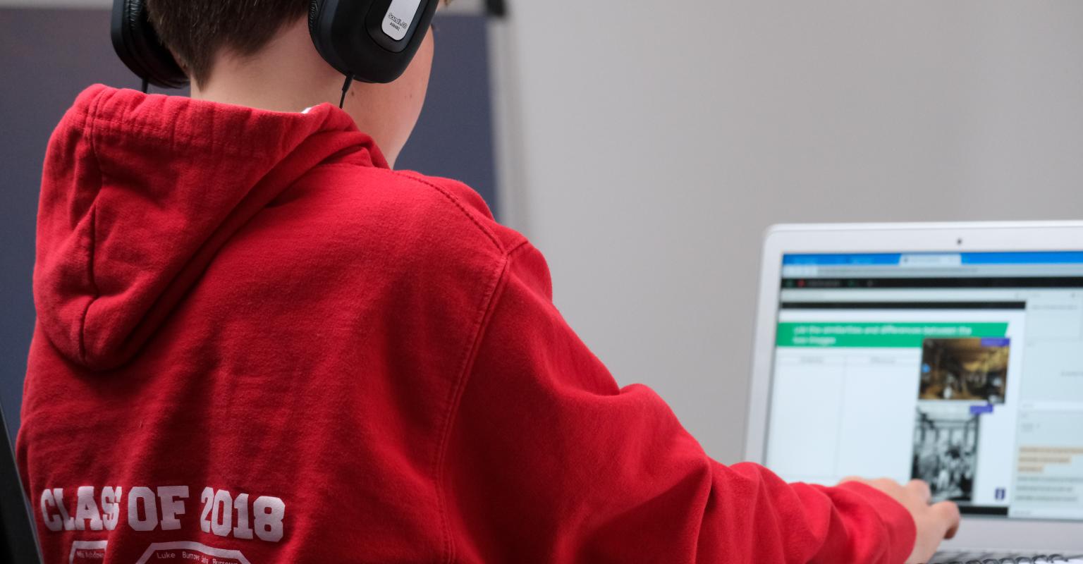 Student at Laptop