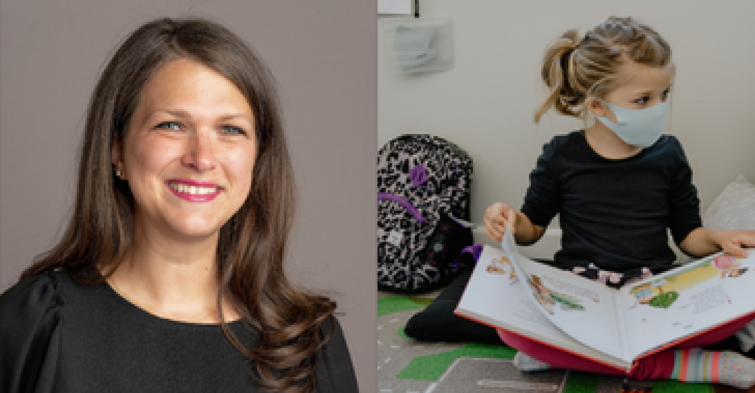 Anna Hartman and a stock image of a young girl