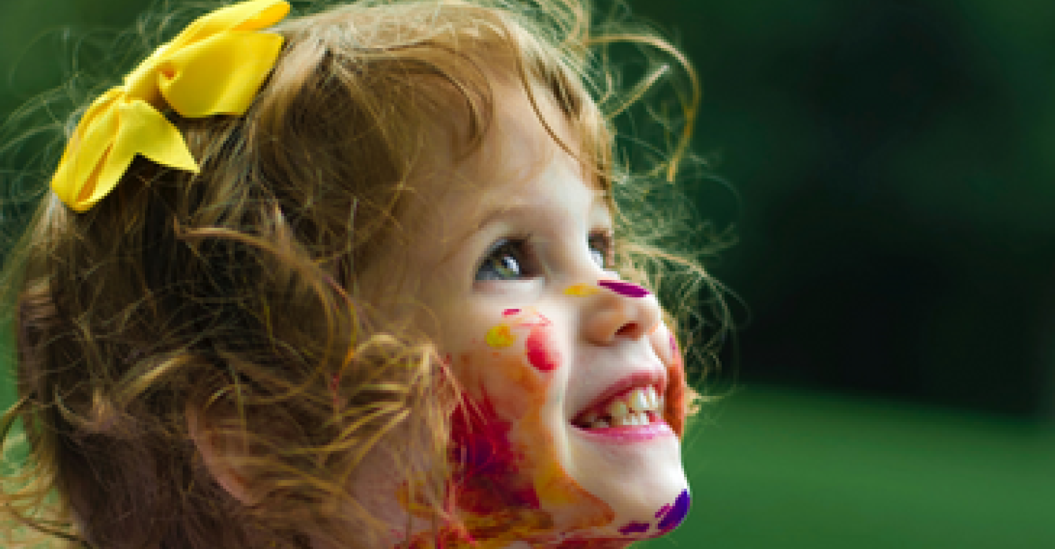 A little girl smiles