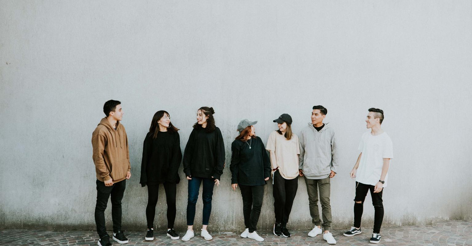 Teens standing together