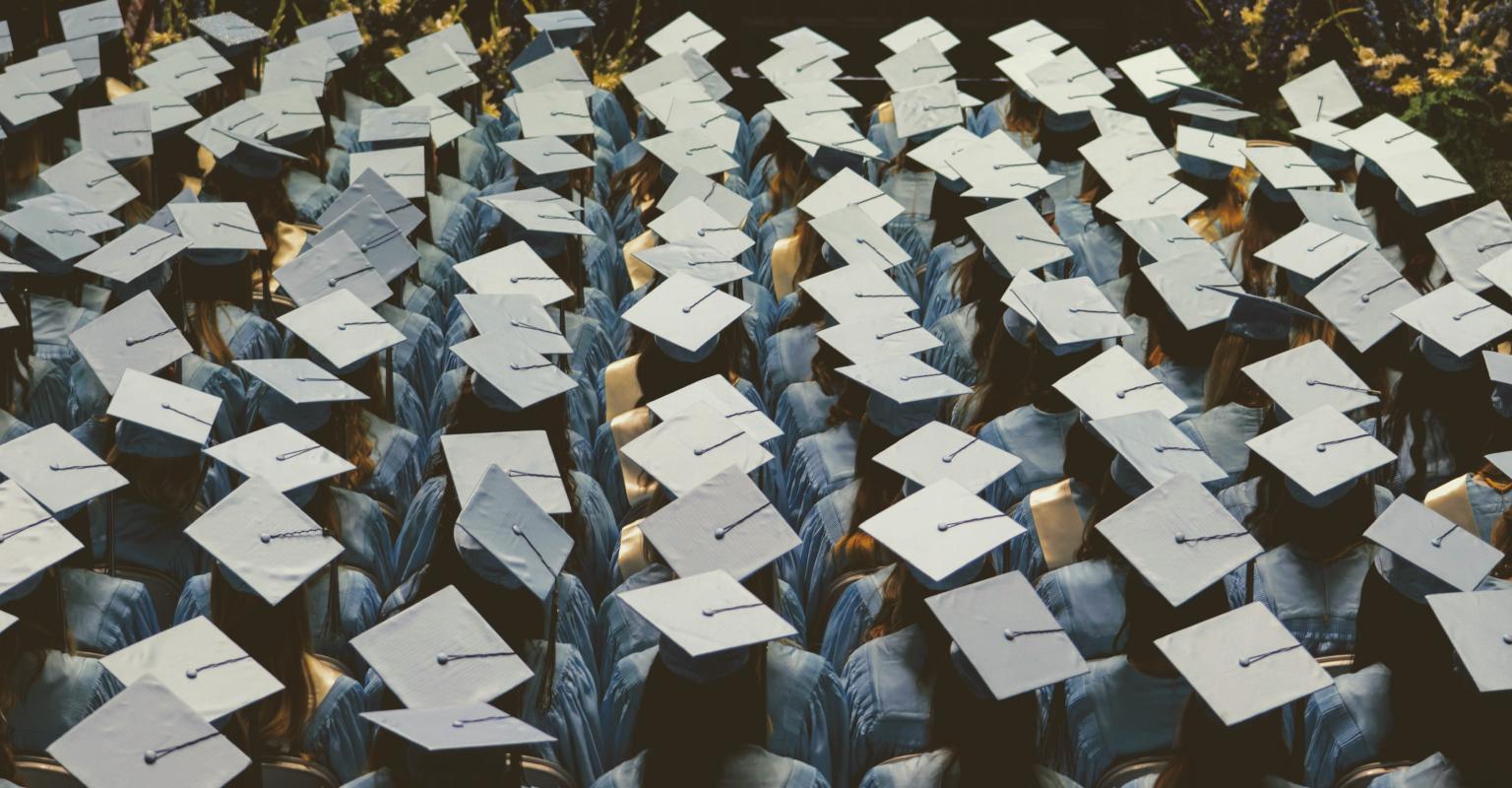 Group of people in graduation caps and gowns