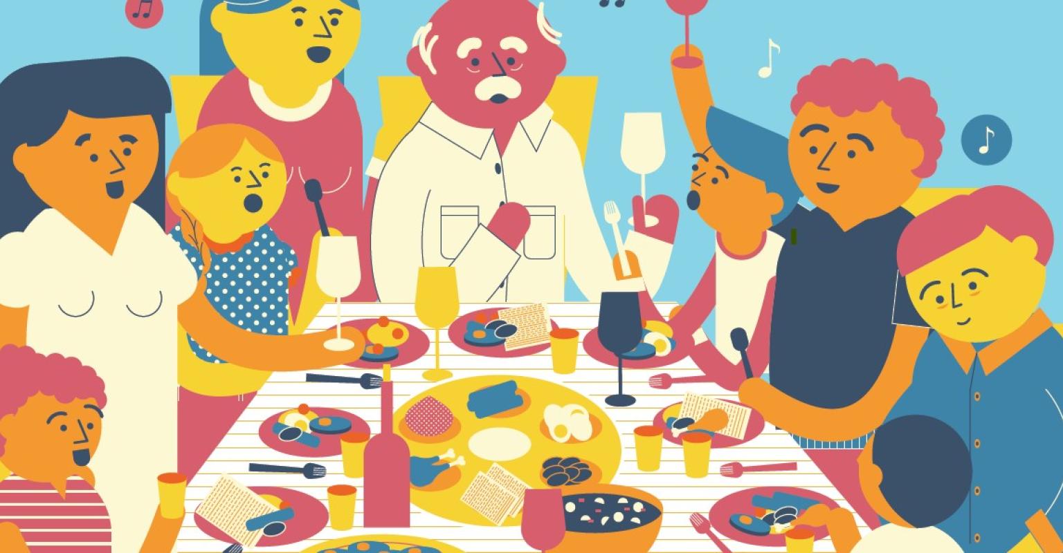 People celebrating Seder