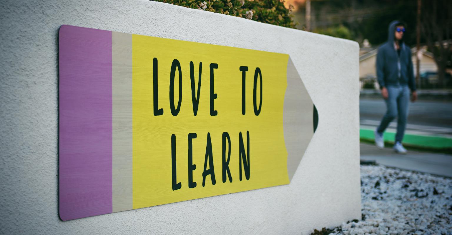 poster that says love to learn
