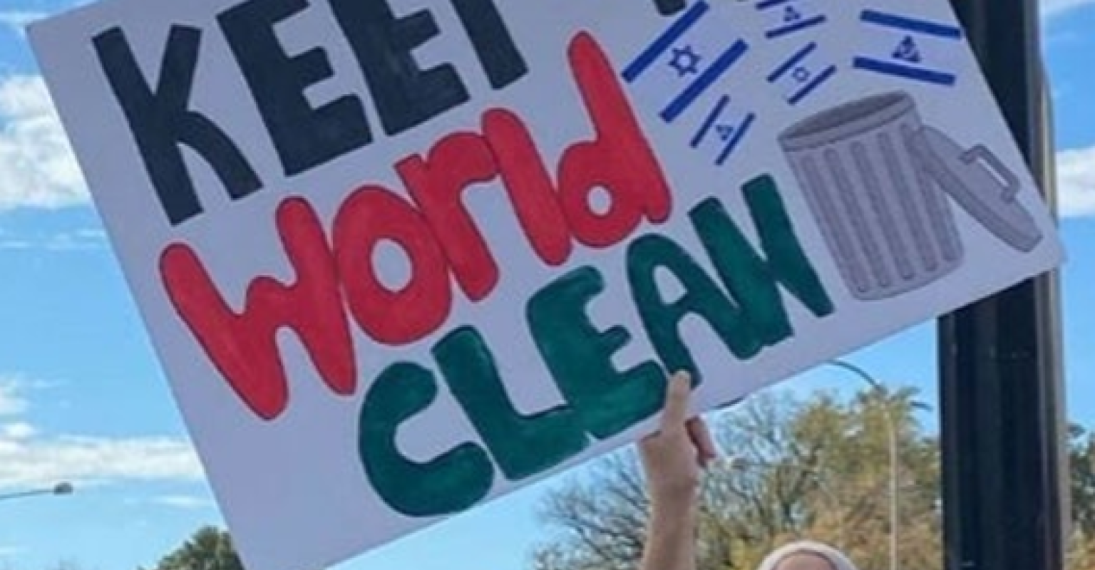 Antisemitic Poster during March