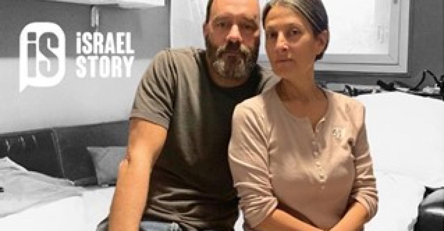 Parents of Hersh Goldberg-Polin seated together 