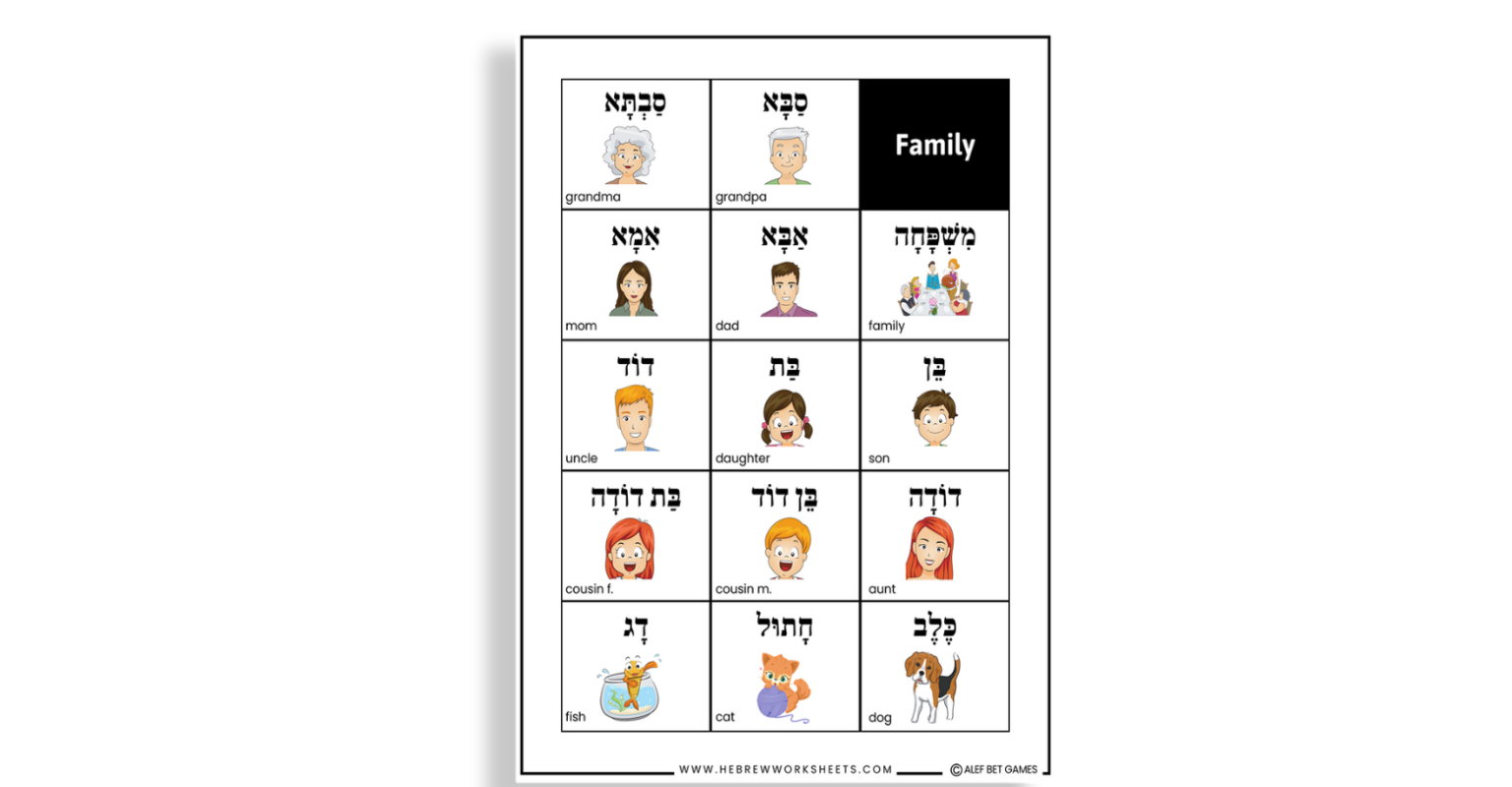Hebrew vocabulary family