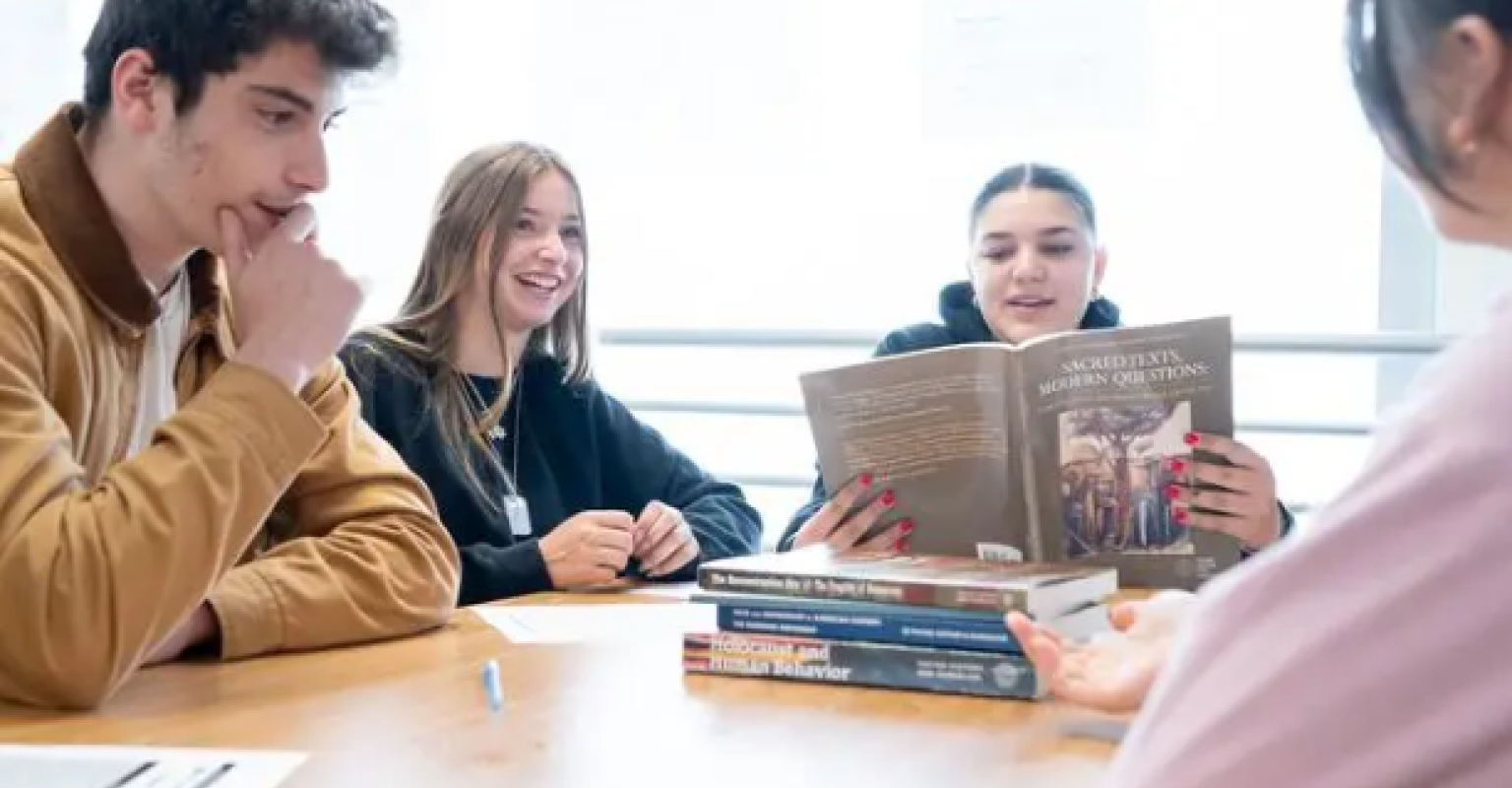 teens discuss an issue together