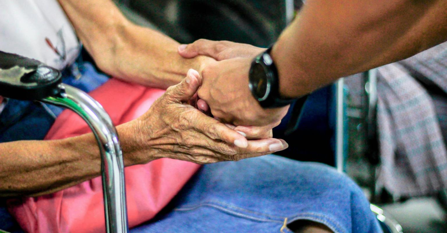 Helping and holding hands