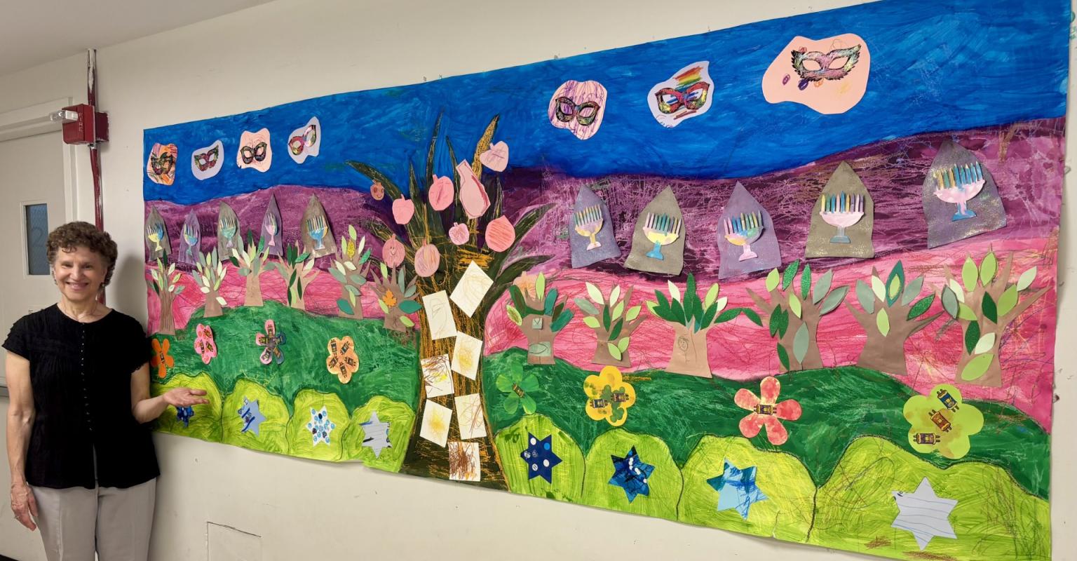 A collage wall created in a similar activity to this.