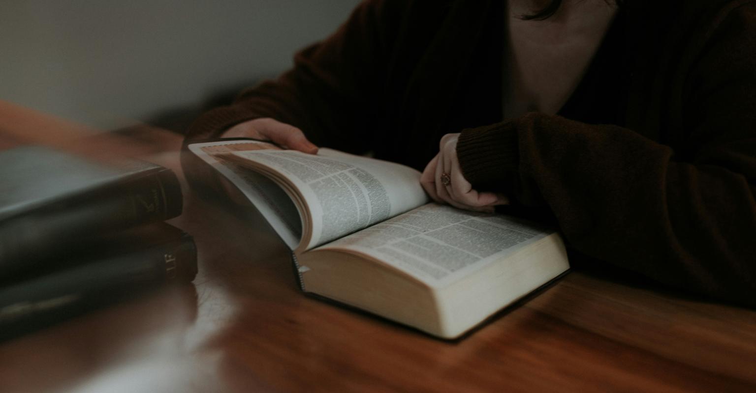 Woman reading a book