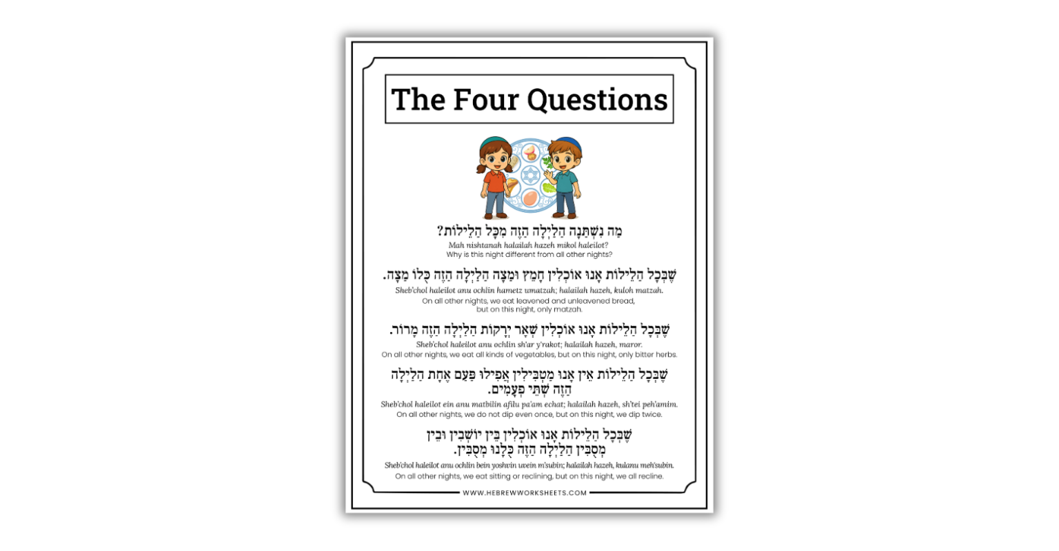The Four Questions Passover