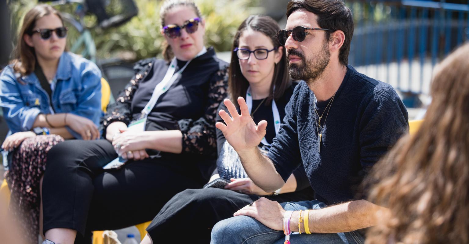 Group of educators having a discussion