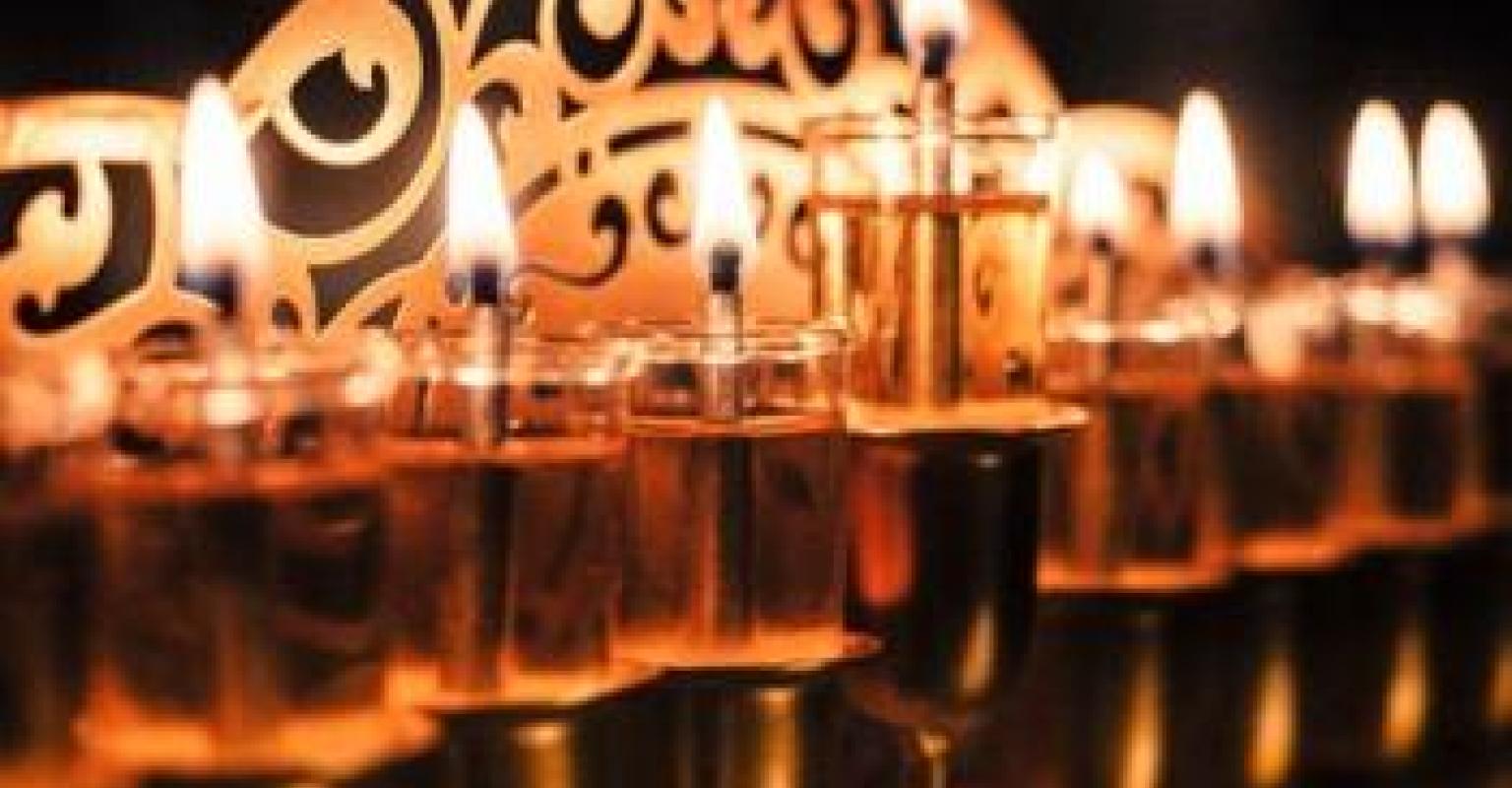 lighted menorah