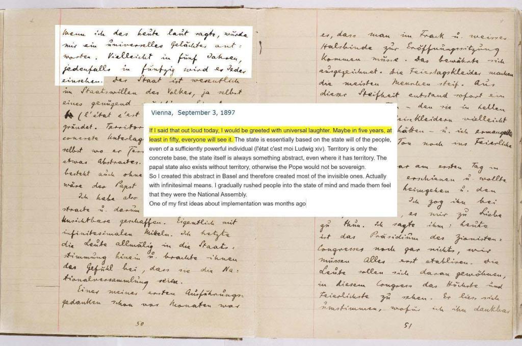 Herzl Diary Excerpt