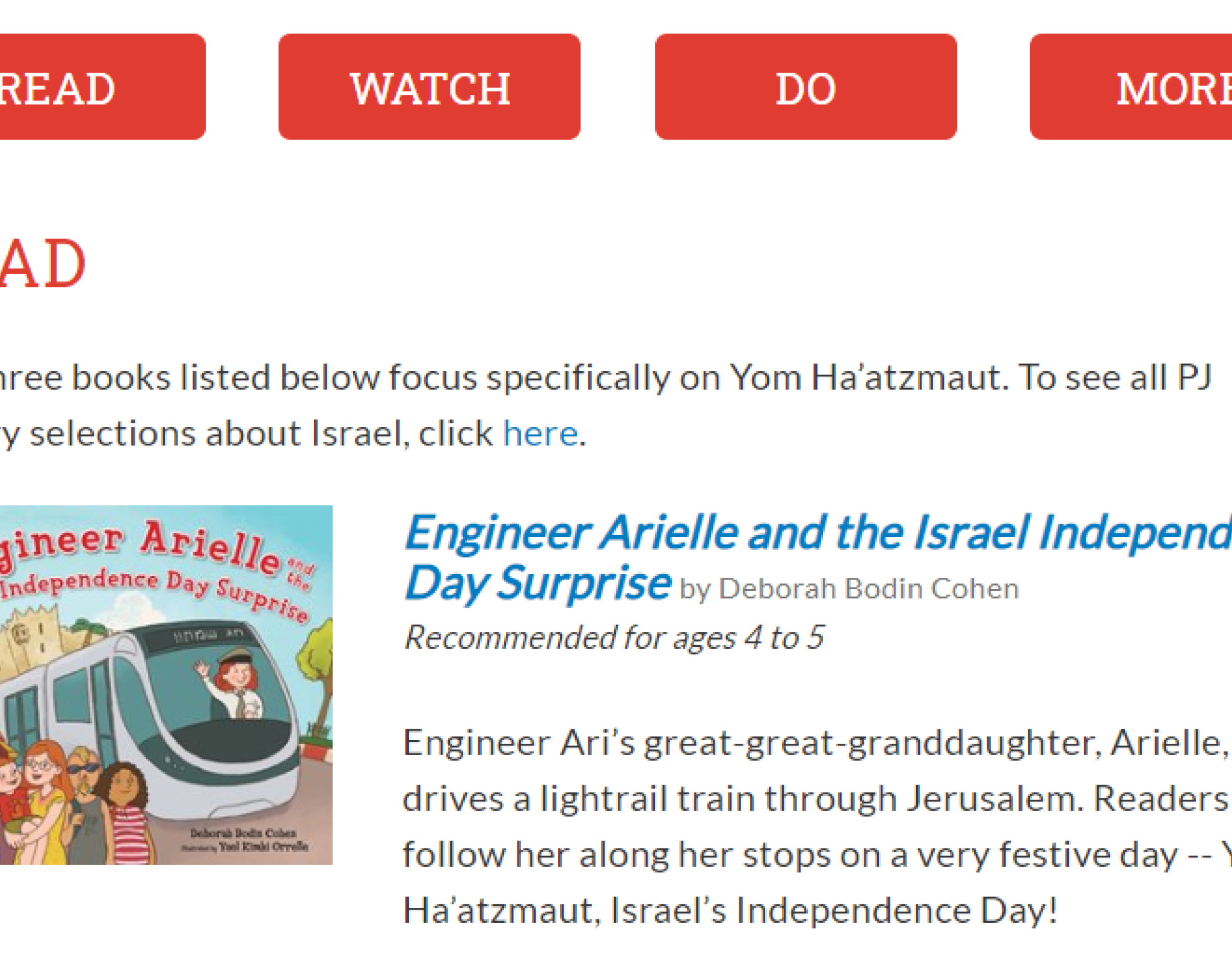 PJ Library Read Watch Do