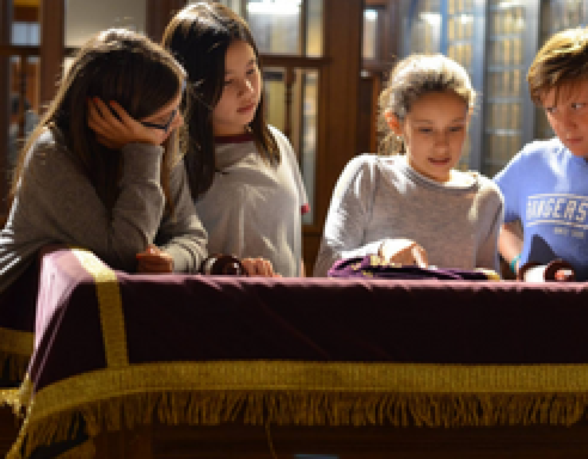 Children in a synagogue