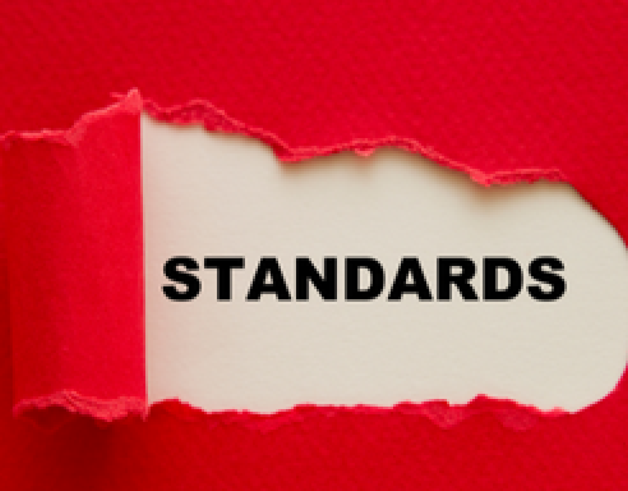 The word standard appears in black text on a white background