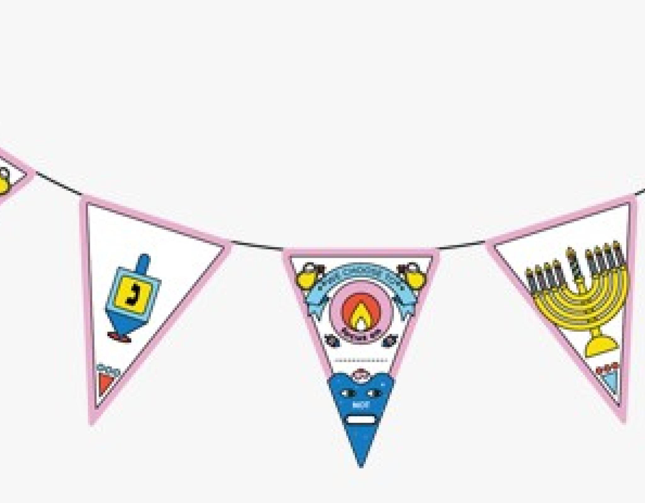 Hanukkah flags