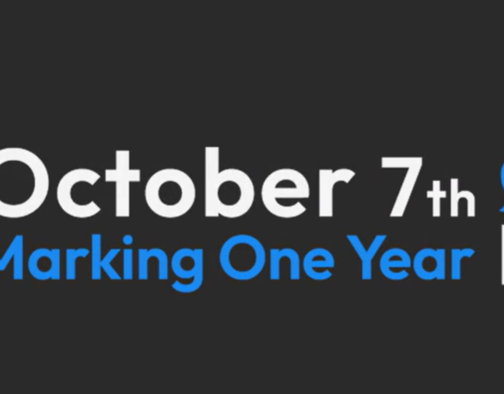 marking one year