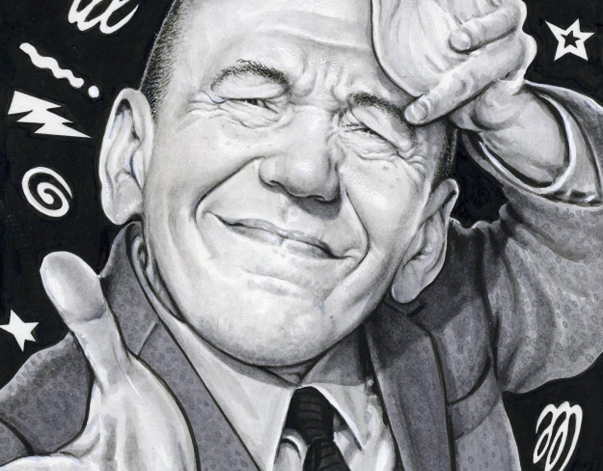 Illustration of Gilbert Gottfried by Drew Friedman